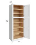 Brilliant White Shaker 30x84x24 Wall Pantry Cabinet
