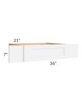 Royal White Shaker 36" Knee Drawer (trimmable to 30")