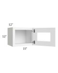 Royal White Shaker 15x12 Glass Door Wall Cabinet
