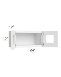 Brilliant White Shaker 24x12 Decorative Wall Cabinet
