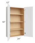 Royal White Shaker 24x42 Wall Cabinet