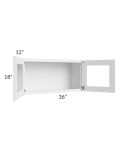 Brilliant White Shaker 36x18 Decorative Wall Cabinet