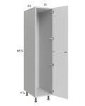 Euro Gloss White 15x71-1/4 Open Utility Cabinet with 1 Door