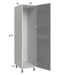 Euro Grey 18x71-1/4 Open Utility Cabinet with 1 Door