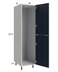 Harbor Navy 18x71-1/4 Open Utility Cabinet with 1 Door