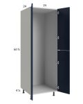 Harbor Navy 24x71-1/4 Open Utility Cabinet with 2 Doors