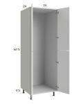 Harbor White 24x71-1/4 Open Utility Cabinet with 2 Doors