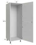 Euro White Grain 24x71-1/4 Open Utility Cabinet with 1 Door