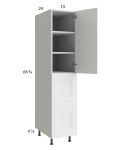 Harbor White 15x71-1/4 Utility Cabinet with 1 Door and 2 Drawers