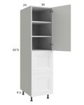 Harbor White 18x71-1/4 Utility Cabinet with 1 Door and 2 Drawers