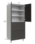 Euro Cafe 30x71-1/4 Utility Cabinet with 2 Doors and 2 Drawers