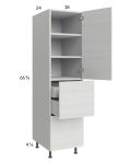 Euro White Grain 18x71-1/4 Utility Cabinet with 1 Door