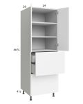 Euro Gloss White 24x71-1/4 Utility Cabinet with 2 Doors