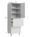 Euro White Grain 24x71-1/4 Utility Cabinet with 2 Doors