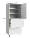 Harbor White 30x71-1/4 Utility Cabinet with 2 Doors, 2 Drawers and 1 Inner Drawer