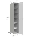 Euro Gloss White 12x71-1/4 Utility Cabinet with 1 Door