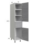 Euro Grey 15x71-1/4 Utility Cabinet with 2 Doors and 1 Drawer