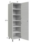 Euro White Grain 18x71-1/4 Utility Cabinet with 1 Door