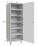 Euro Gloss White 24x71-1/4 Utility Cabinet with 1 Door