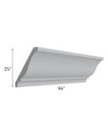 Asheville Grey Shaker 8' Traditional Large Crown Molding