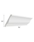 Asheville White Shaker 8' Traditional Large Crown Molding 