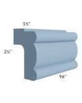Sky Blue Shaker 96" Light Rail Molding