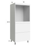 Euro Gloss White 30x71-1/4 Single Oven Cabinet with 2 Drawers