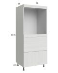 Euro White Grain 30x71-1/4 Single Oven Cabinet with 2 Drawers