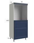 Harbor Navy 30x71-1/4 Single Oven Cabinet with 2 Drawers
