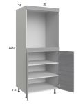 Euro Grey 30x71-1/4 Single Oven Cabinet with 2 Doors