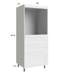 Harbor White 30x71-1/4 Single Oven Cabinet with 3 Drawers