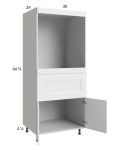 Harbor White 30x71-1/4 Single Oven Cabinet with 1 Drawer and 2 Doors