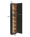Vienna Black 15x12x84 Pantry Cabinet 