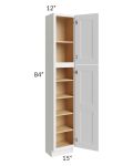 Union White 15x12x84 Pantry Cabinet 
