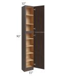 Vienna Kona Brown 15x12x90 Pantry Cabinet