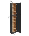 Vienna Black 15x12x90 Pantry Cabinet