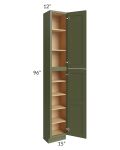 Midtown Hunter Green Shaker 15x12x96 Pantry Cabinet 