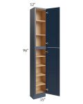 Midtown Blue Shaker 15x12x96 Pantry Cabinet 