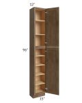 Midtown Mocha Shaker 15x12x96 Pantry Cabinet 