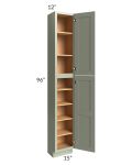 Midtown Pistachio Green Shaker 15x12x96 Pantry Cabinet 