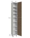 Milan Pecan 15x13x96 Pantry Cabinet (13" depth)