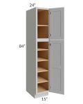 Midtown Painted Grey Shaker 15x24x84 Pantry Cabinet