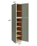 Midtown Pistachio Green Shaker 15x24x84 Pantry Cabinet