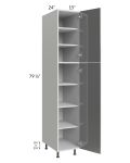 Milan Grey Gloss 15x24x84 Pantry Cabinet (24" depth)