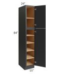 Vienna Black 15x24x84 Pantry Cabinet