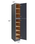 Midtown Indigo Shaker 15x24x90 Pantry Cabinet