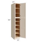 Midtown Cream Shaker 15x24x90 Pantry Cabinet