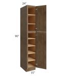 Midtown Mocha Shaker 15x24x90 Pantry Cabinet
