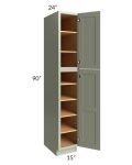 Midtown Pistachio Green Shaker 15x24x90 Pantry Cabinet