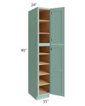 Midtown Mint Green Shaker 15x24x90 Pantry Cabinet